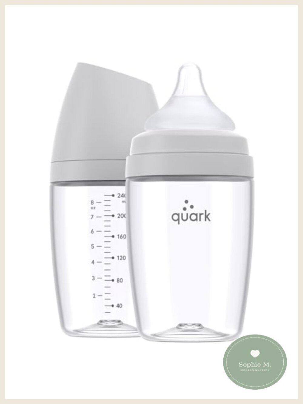 Anti-Colic Baby Bottles 8oz 2-Pack Slow Flow Tritan BPA-Free